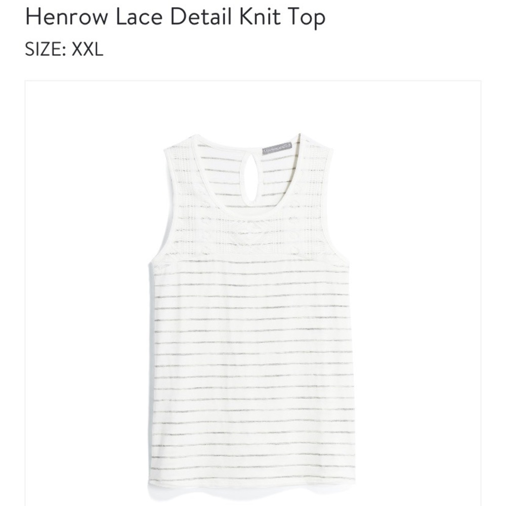 NWT! Stitch Fix Striped Lace Tank Top
